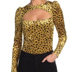 4SI3NNA Pia Animal Print sexy Bodysuit LIKE NEW size M going out top